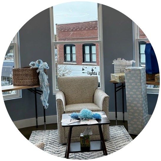 Cozy lounge armchair corner